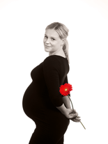 Bruntonad med blomma graviditeten Foto David Gimlin